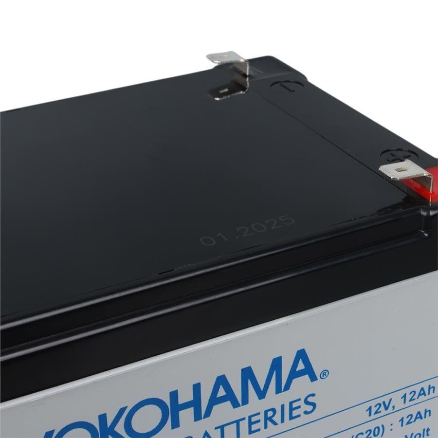 Yokohama 12 Volt 12 Amper Akü YH-121.2 151x98x95 Mm Taze Yeni Tarihli Akü