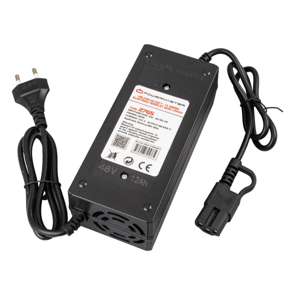 Powermaster PM-2765 48 Volt - 12 Amper Elektrikli Bisiklet Şarj Cihazı