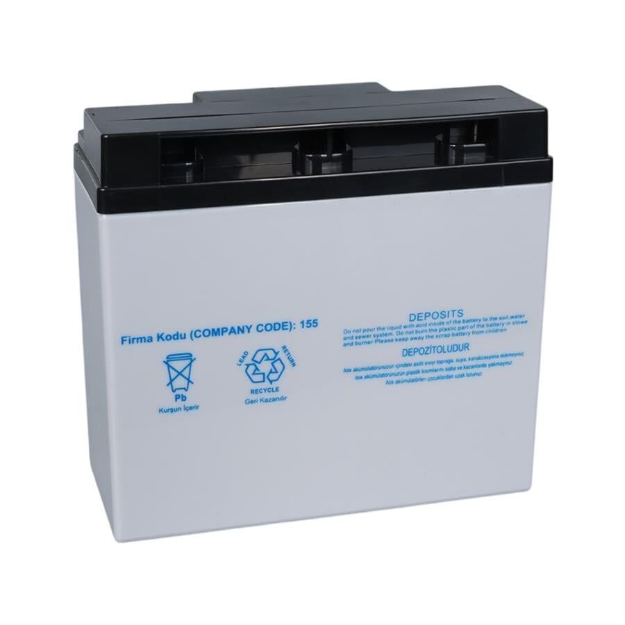 Ayt Yokohama 12 Volt 18 Amper Akü YH-121.8 181x76x167 mm Taze Yeni Tarihli Akü