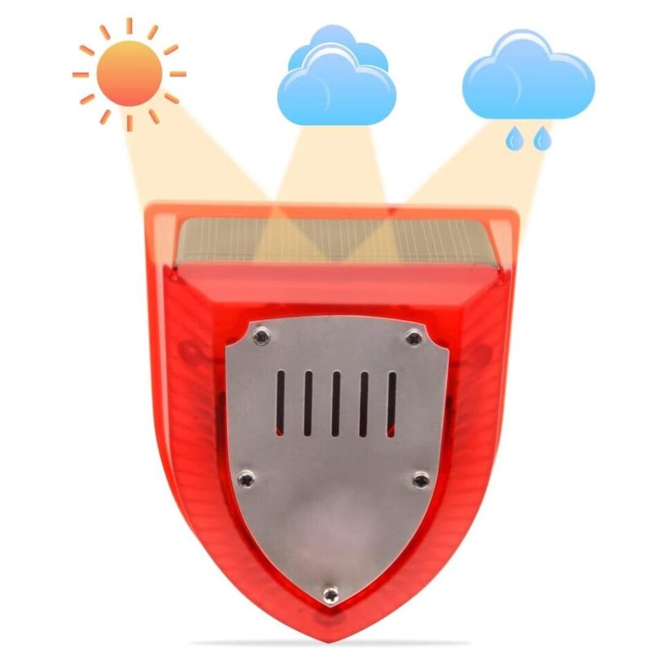 Ayt Powermaster PM-26952 Mikrofonlu Sesli Hayvan Kovucu Alarm Cihazı Solar Güneş Enerjili Panelli Vahşi Hayvan Kovacağı