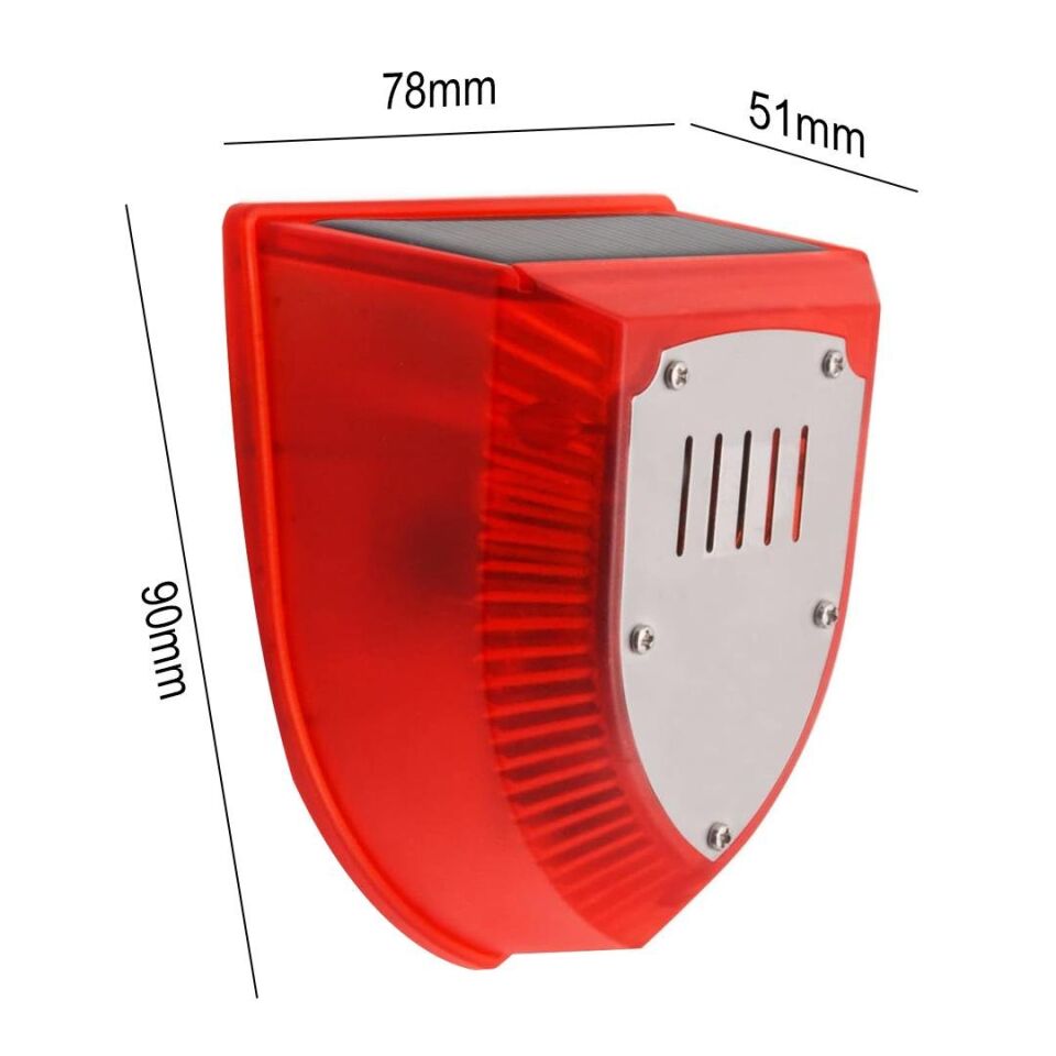 Ayt Powermaster PM-26952 Mikrofonlu Sesli Hayvan Kovucu Alarm Cihazı Solar Güneş Enerjili Panelli Vahşi Hayvan Kovacağı