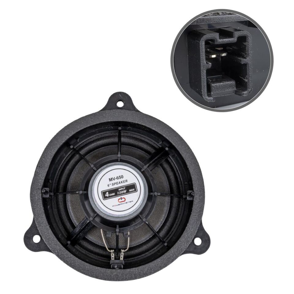 Magicvoice Mv-650 16 Cm 4 Ohm 120 Watt Oto Hoparlör Nissan Araç Kapı Hoparlörü Tekli 3 Vidalı