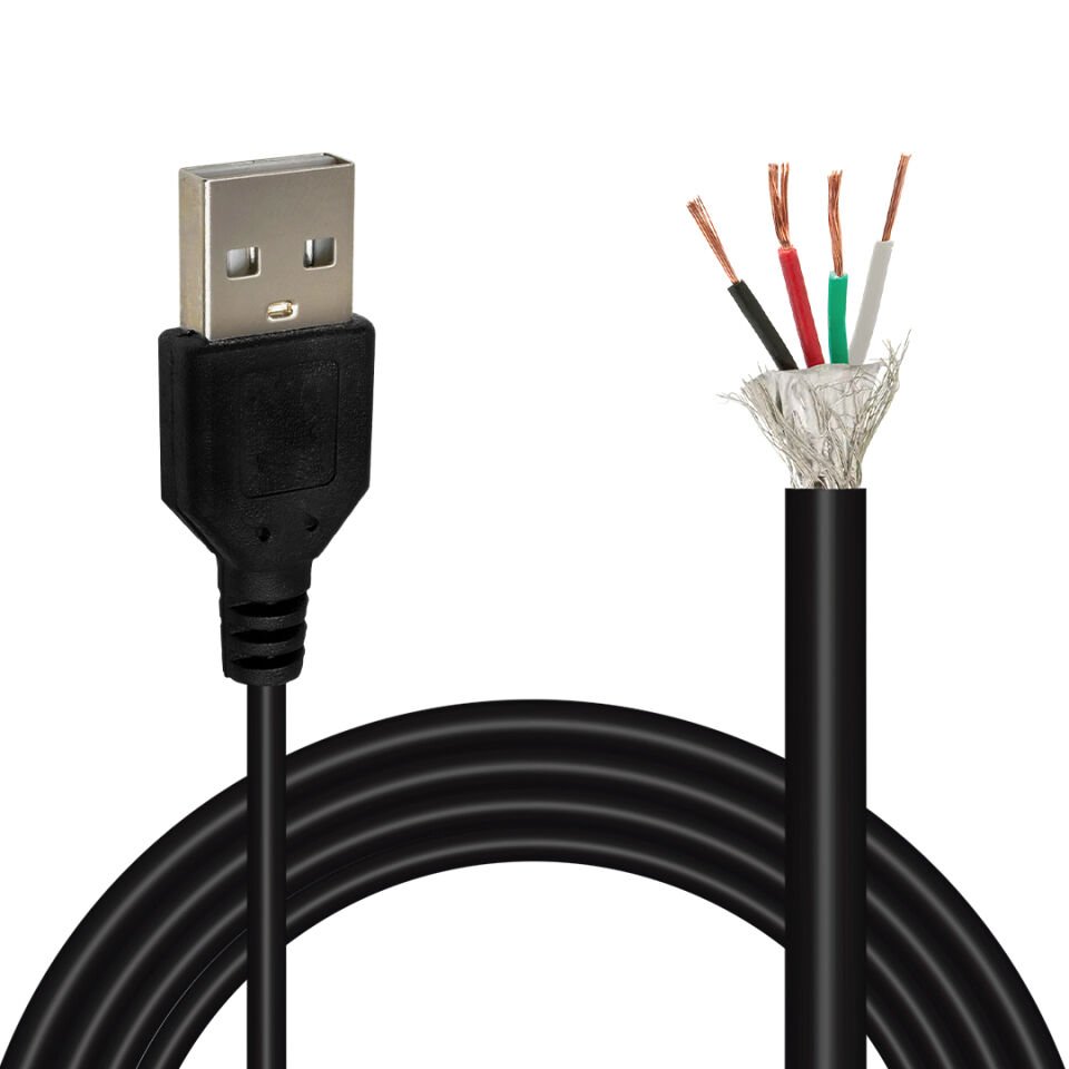 Powermaster 1.5 Metre Açık Uçlu USB Kablo Kesik Uçlu Erkek Usb Kablosu