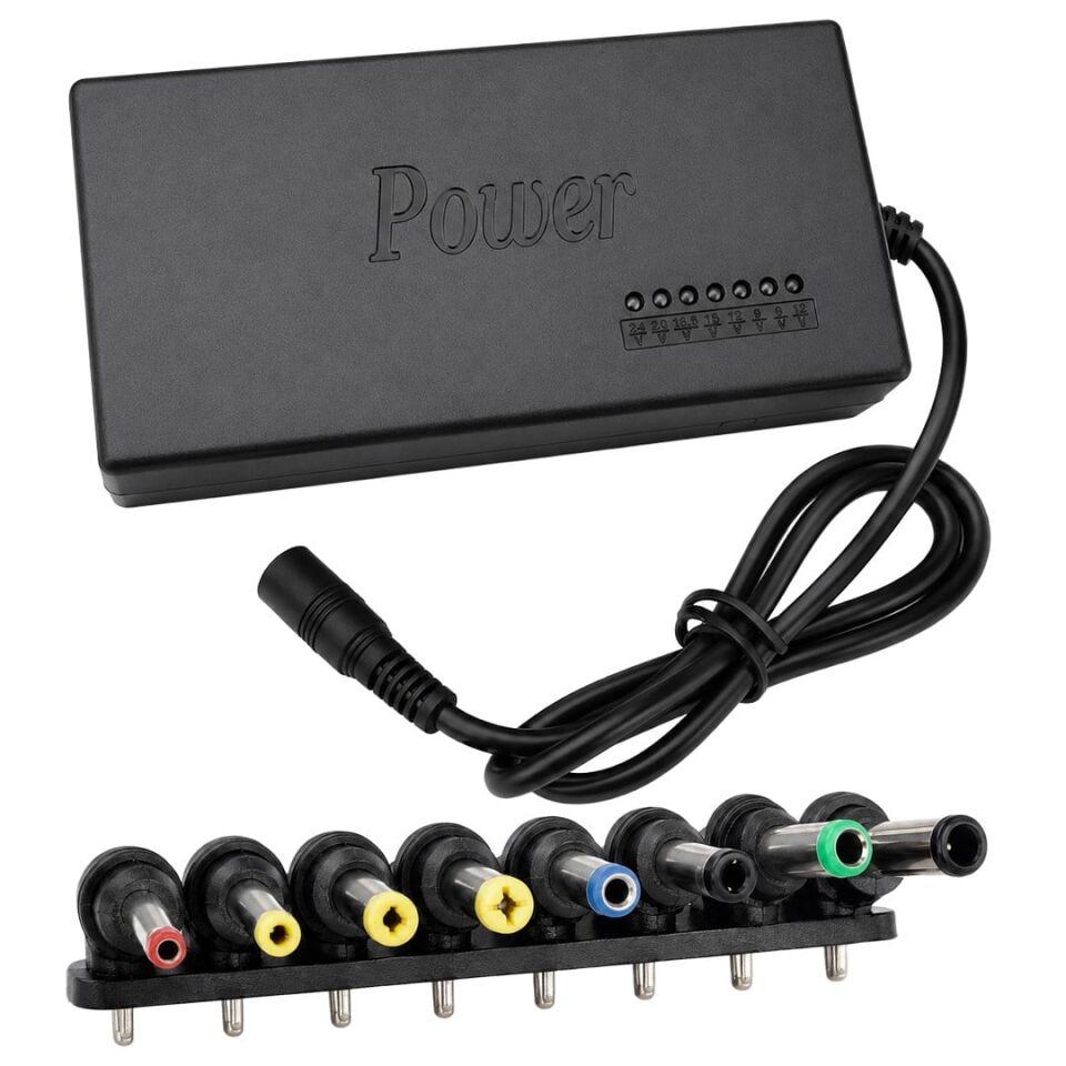 Powermaster PM-13512 12V-24V Ayarlanabilir Voltajlı LED Göstergeli Evrensel Notebook Ve Cihaz Adaptörü