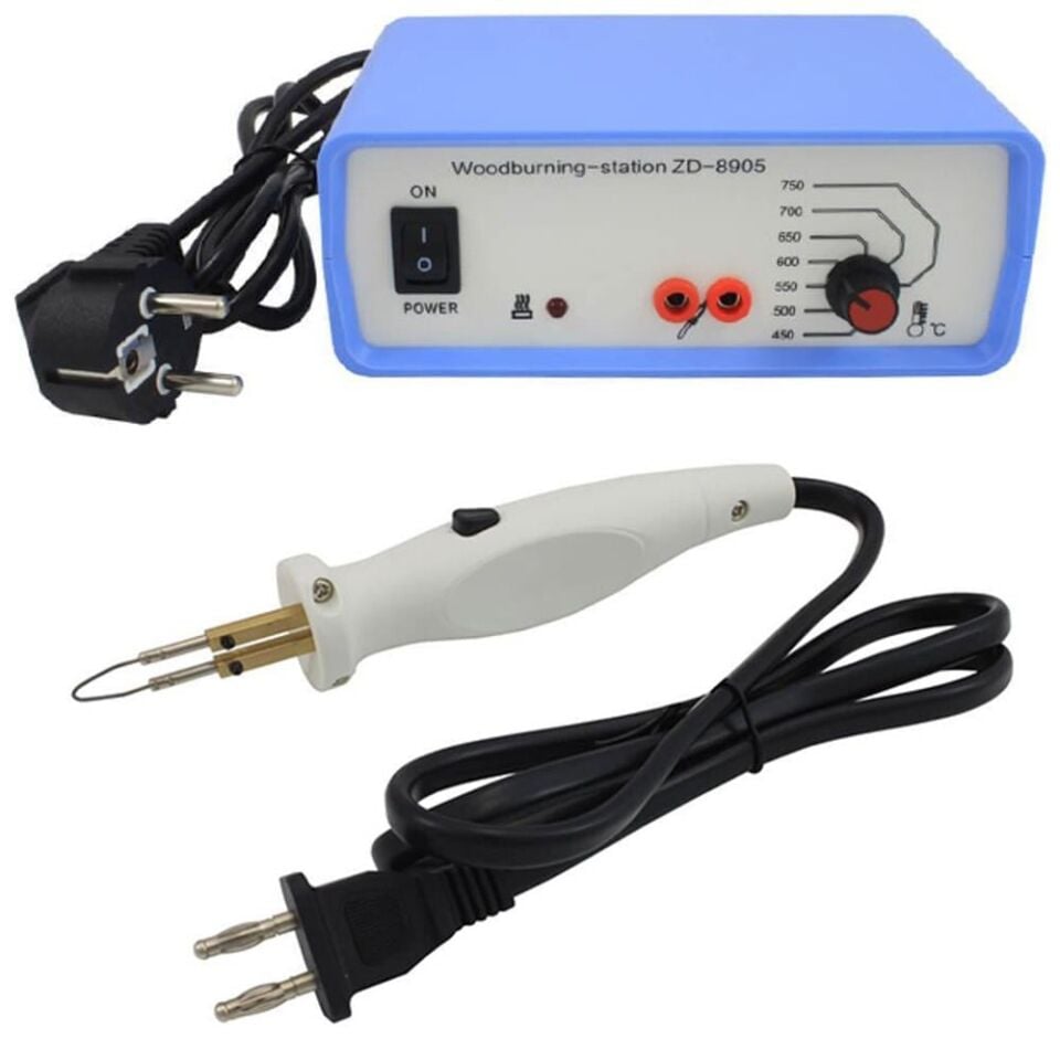 Ayt Class ZD-8905 Isı Ayarlı Analog Ahşap Yakma Havyası Ahşap Desen İsim Yapma Yakma Cihazı