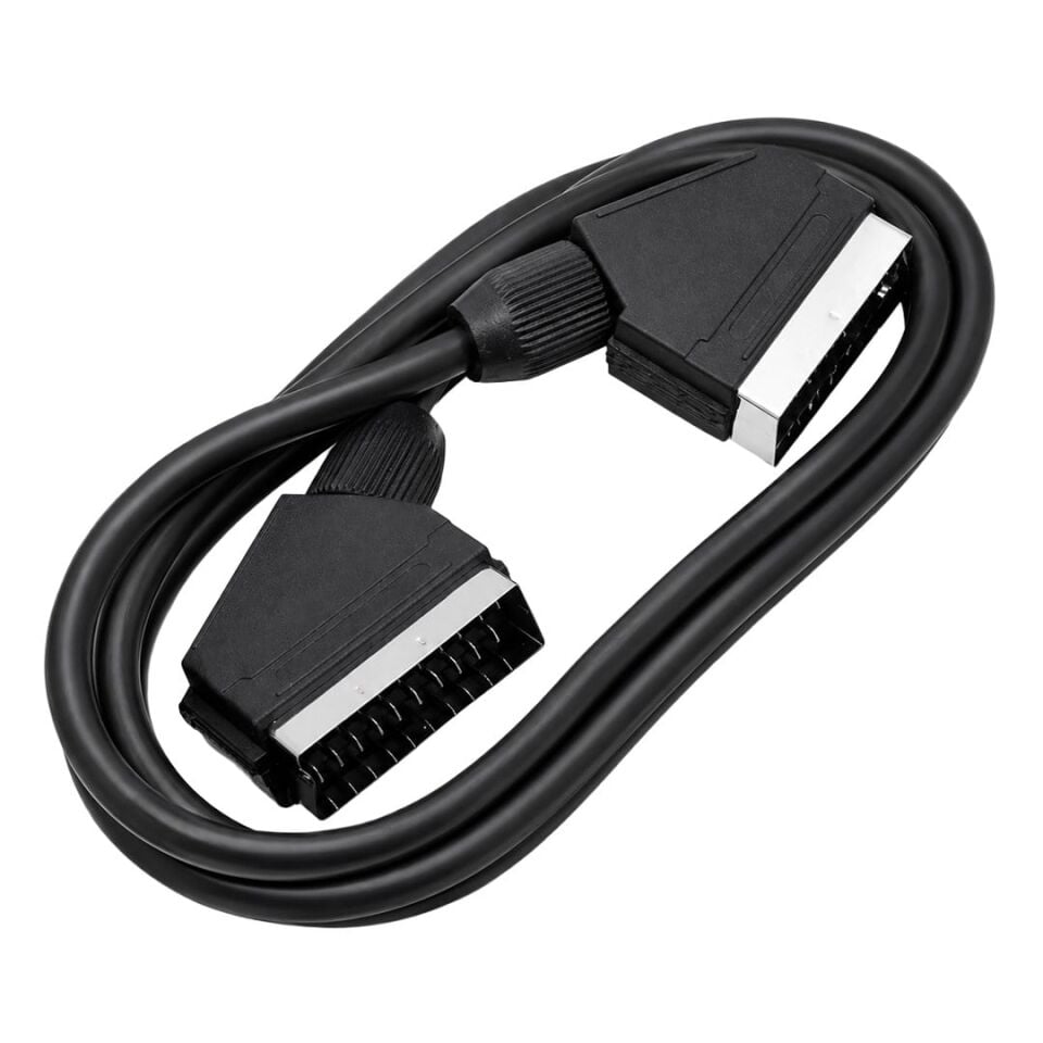 Scart Scart 9 Mm Standart 1.3 Metre Kablo Tüplü Televizyon Uydu Kablosu Scart Girişli Kablo