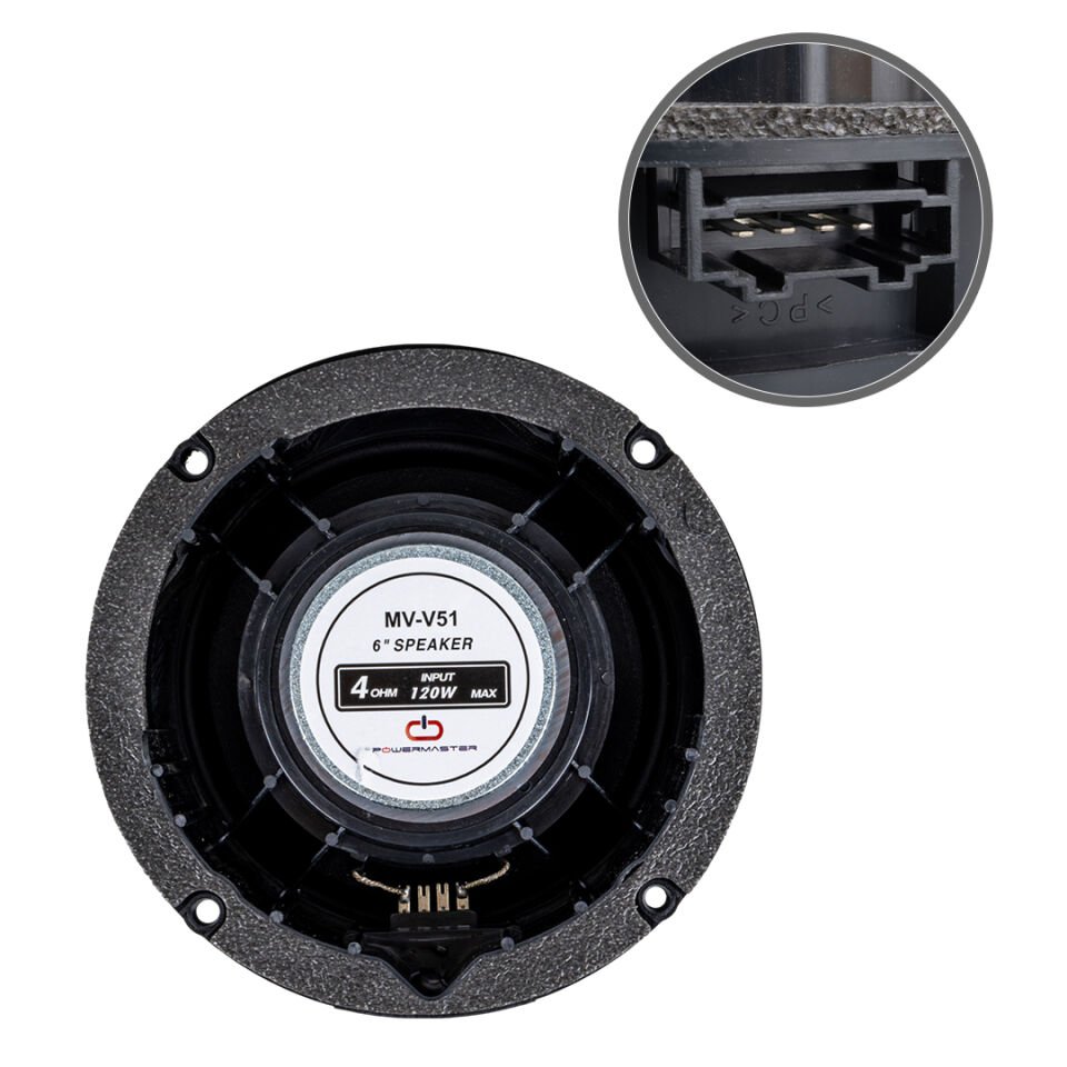 Magicvoice Mv-V51 16 Cm 4 Ohm 120 Watt Oto Hoparlör Volkswagen Araç Kapı Hoparlörü Tekli