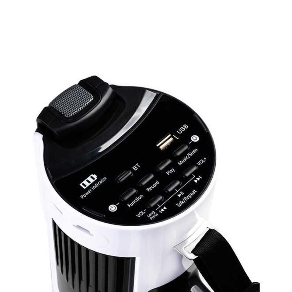 Westa Megafon Usb li Bluetooth Şarjlı Mikrofonlu 100 Watt Cankurtaran Çalışma Alanı Dış Alan Hoparlör Megafonu