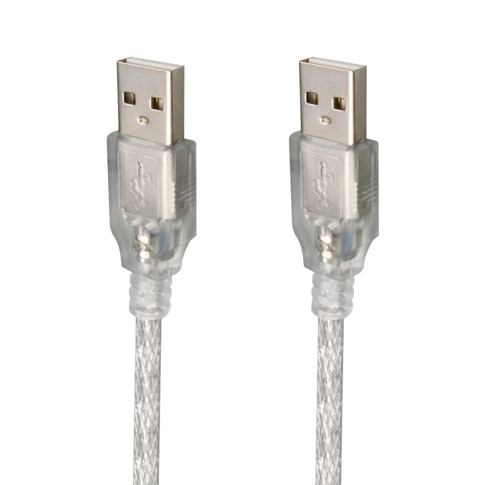 POWERMASTER 5 METRE 2.0V ŞEFFAF USB ERKEK-ERKEK KABLO