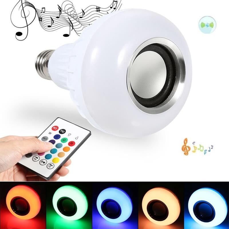 Powermaster Bluetooth Müzik Çalar Kumandalı Rgb Ampul Lamba Renkli Aydınlatma Ses Bombası