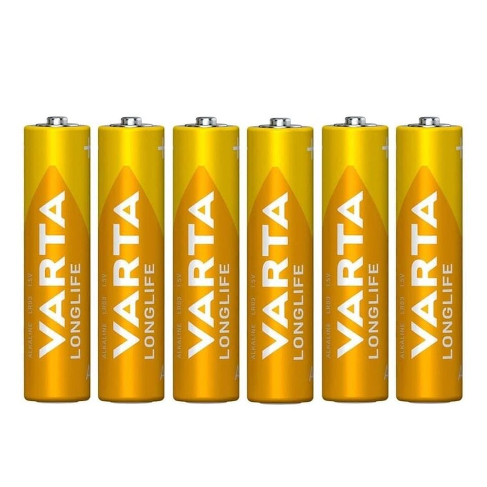Varta Longlife Alkalin Aaa İnce Kalem Pil 6'Lı Paket