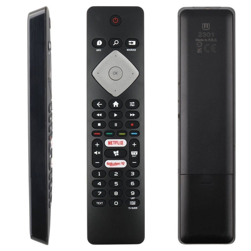 Philips 43PUS7394-50PUS66-55PUS6814-58PUS66-65PUS6754-70PUS6704-BRC0884301-01 Netflix-Rakuten Tv Tuşlu Led Tv Kumanda