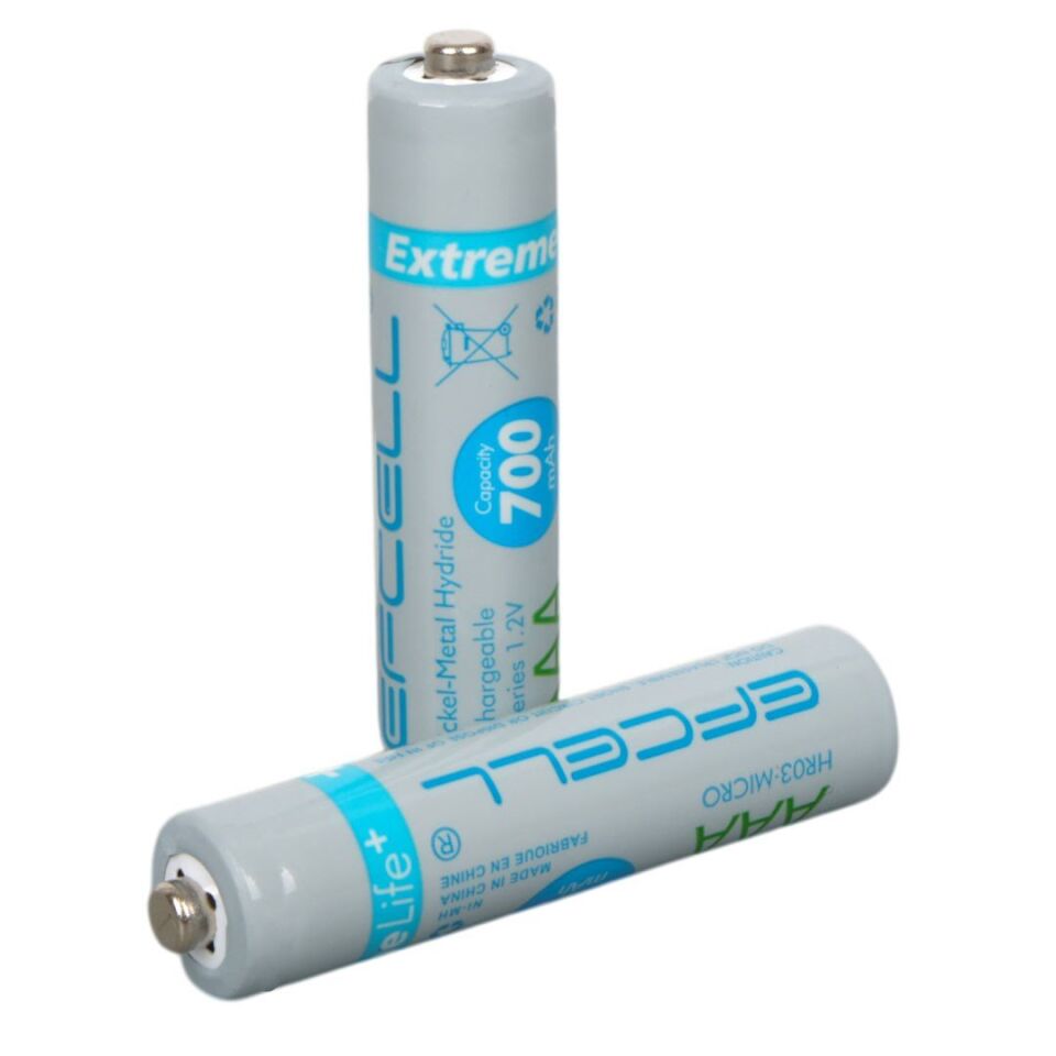 Efcell Extreme Life+ AAA 700Mah 1.2V Şarj Edilebilir Ni-MH Pil (2'Li Paket)