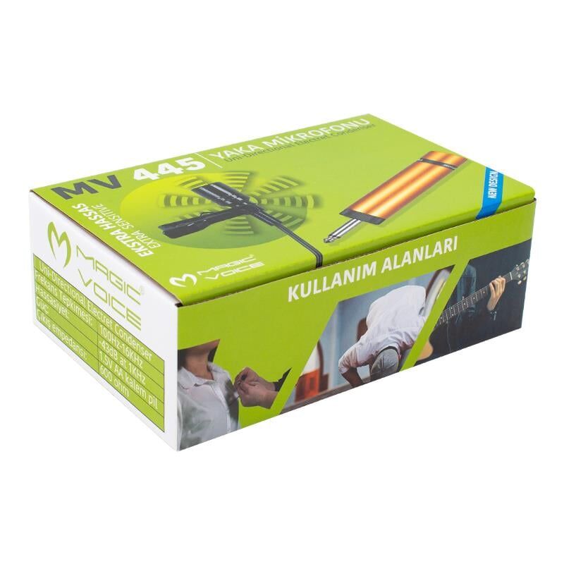 Magicvoice MV-445 Çantalı 5 Metre Kablolu Yaka Mikrofonu Cami Okul Konferans Yaka Mikrofon Kablolu Çantalı