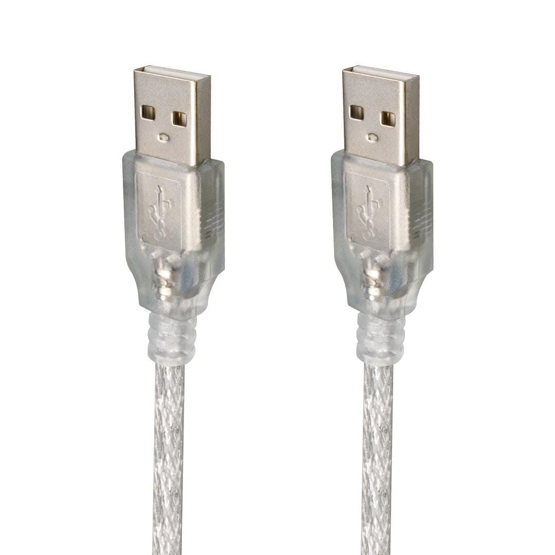 Powermaster USB Erkek Erkek 1.5 Metre USB Kablo Şeffaf