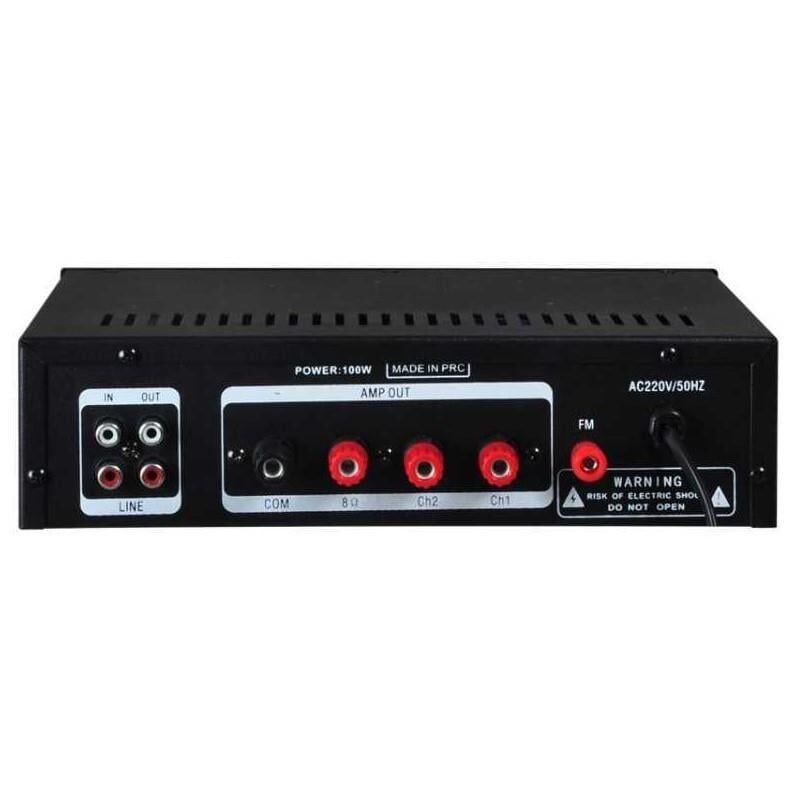 Westa WM-605U USB-Bluetooth 2 Bölgeli 2 Mikrofon Girişli 100 Watt Trafolu Anfi
