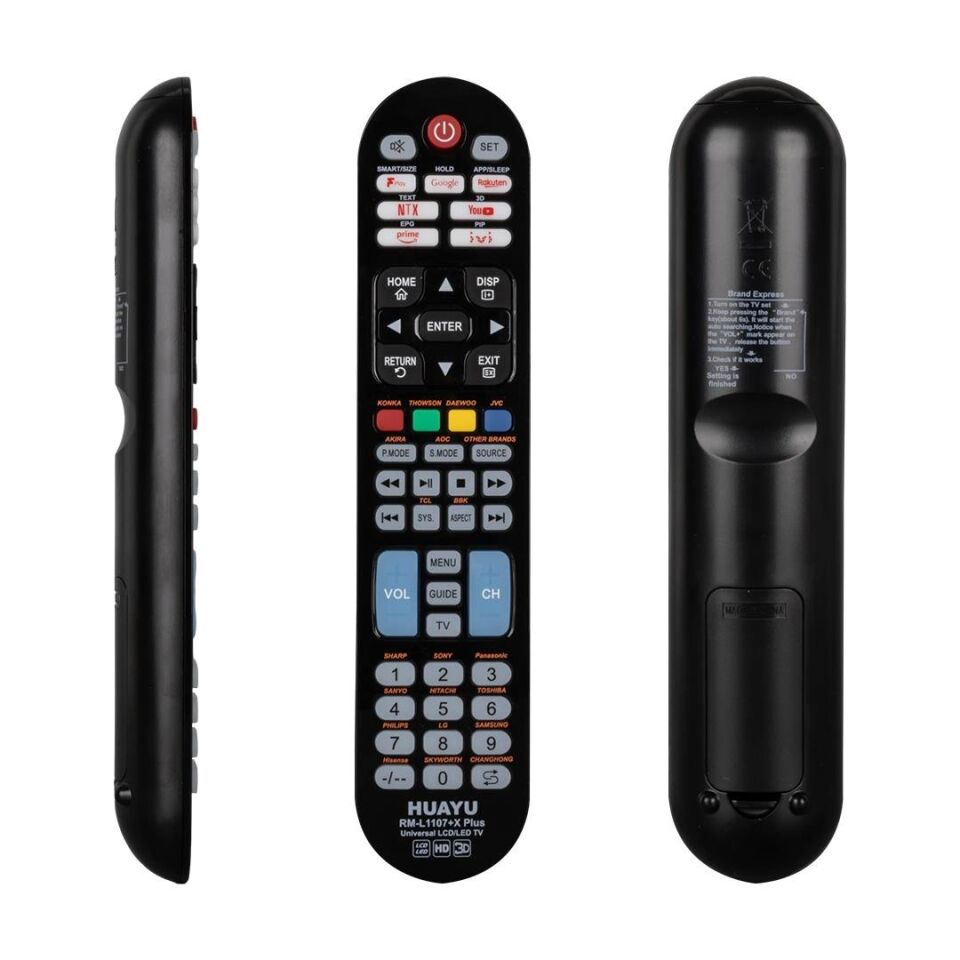 Huayu Kl Rm-L1107 Üniversal Akıllı Kodlanabilir Kumanda Lcd Led Tv Kumandası
