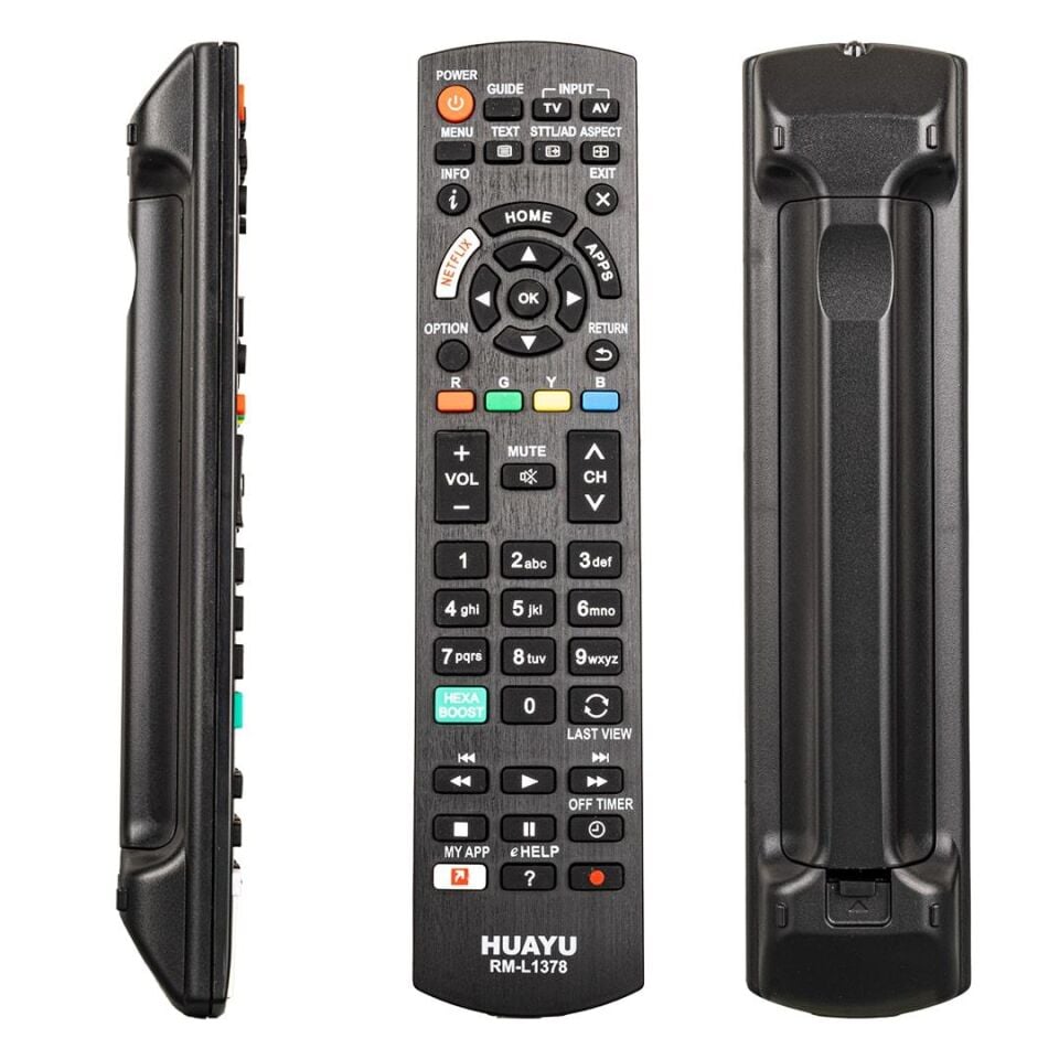 HUAYU KL RM-1378EU PANASONIC NETFLIX TUŞLU BLİSTERLİ LCD LED TV KUMANDA