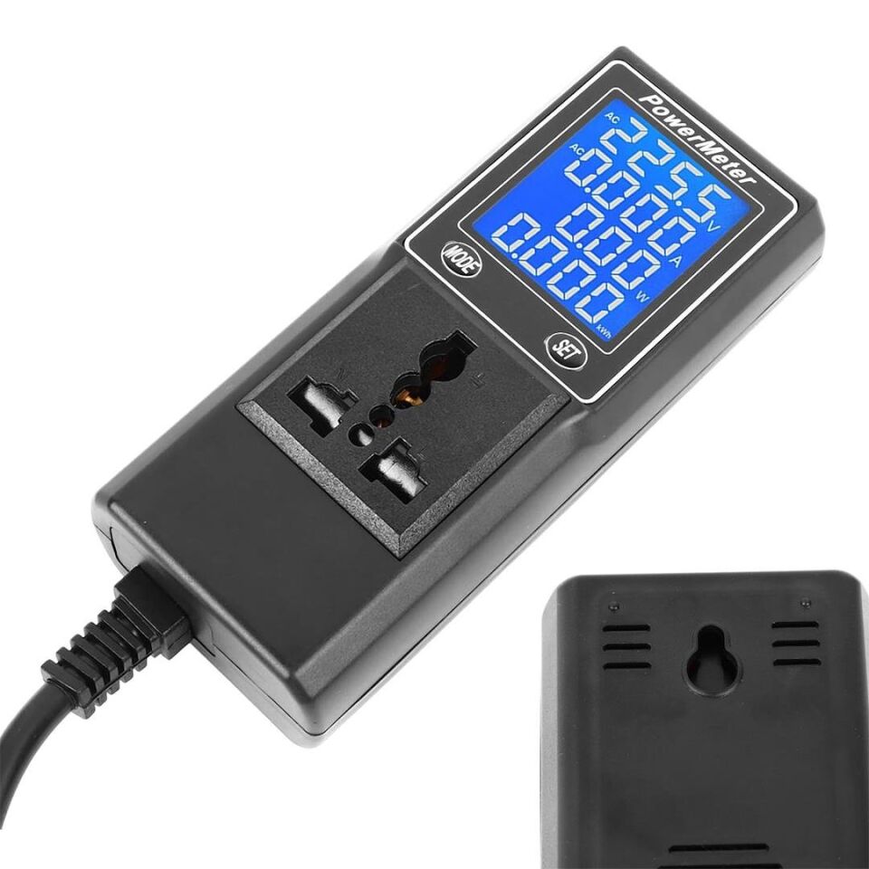 Ayt Powermaster PM-26400 Volt Amper Watt Hz Güç Ölçer Dijital Ekranlı Powermeter Universal Priz Tip