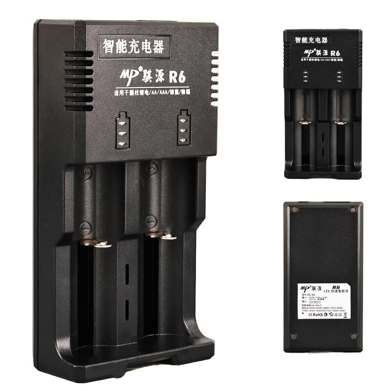 Beston R6 Pil Şarj Cihazı Aleti AA AAA Ni-mh Lityum İon C Boy 123A 18650 18350 14500 22650 26650