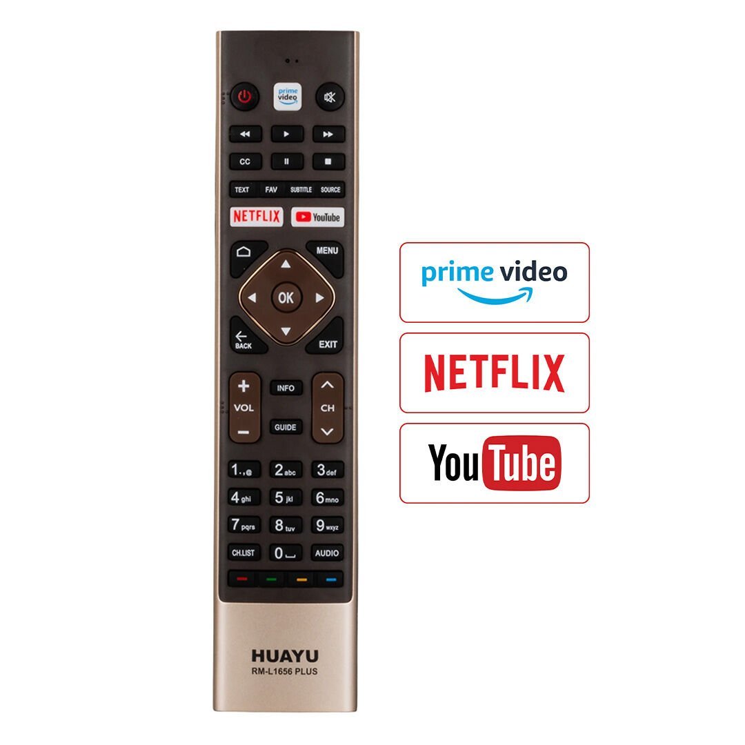 Huayu Kl Haier Rm-L1656 Plus Netflix Youtube Tuşlu Lcd Led Tv Kumandası Uzaktan Kumanda