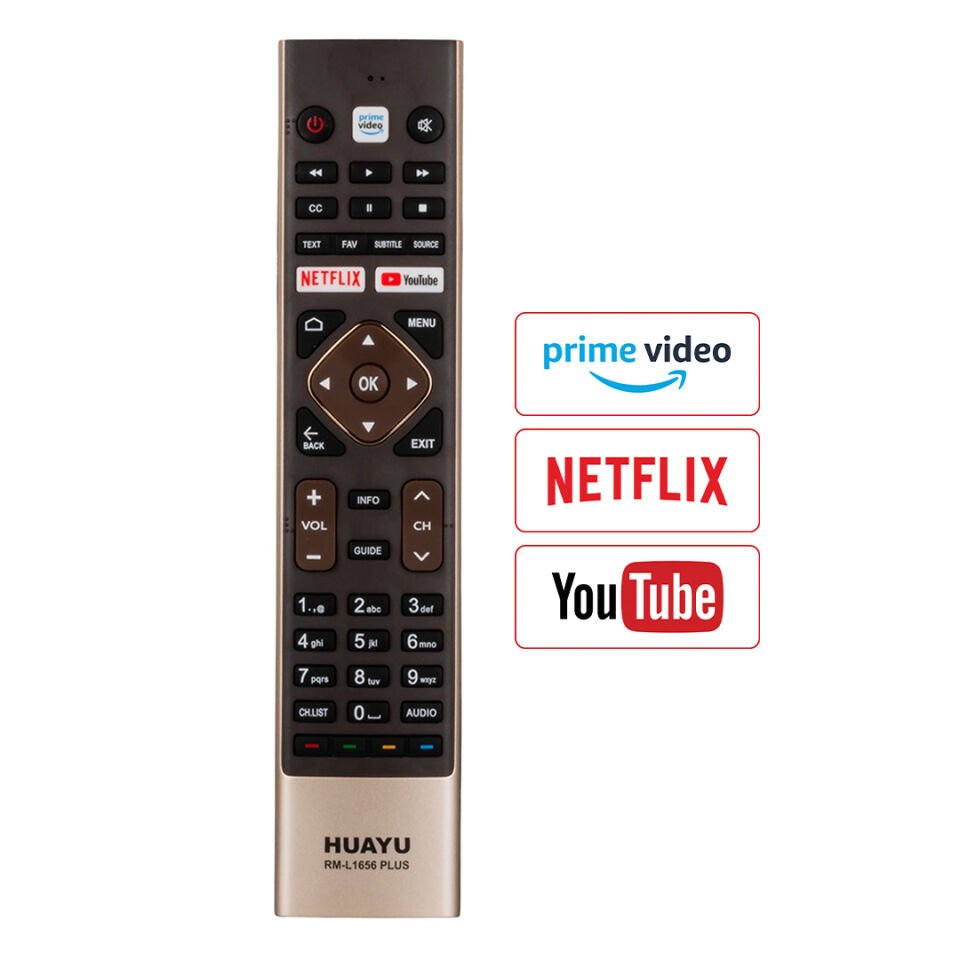 Huayu Kl Haier Rm-L1656 Plus Netflix Youtube Tuşlu Lcd Led Tv Kumandası Uzaktan Kumanda