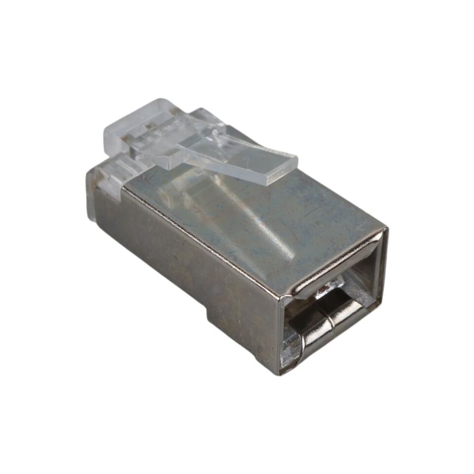 Powermaster Pm-2334 Metal RJ45 Cat5 İnternet Jack Metal Uç 8P 8C 100 Lü Paket Ethernet Soketi