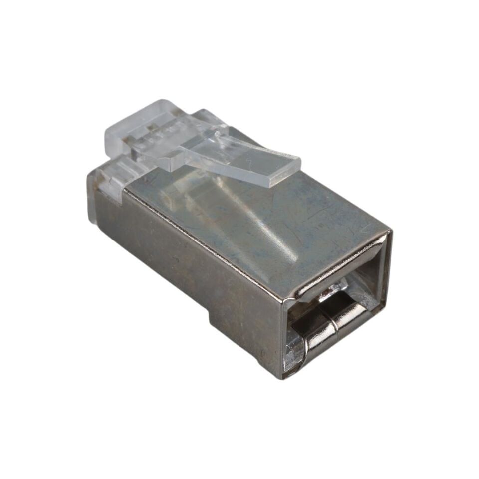 Powermaster Pm-2334 Metal RJ45 Cat5 İnternet Jack Metal Uç 8P 8C 100 Lü Paket Ethernet Soketi