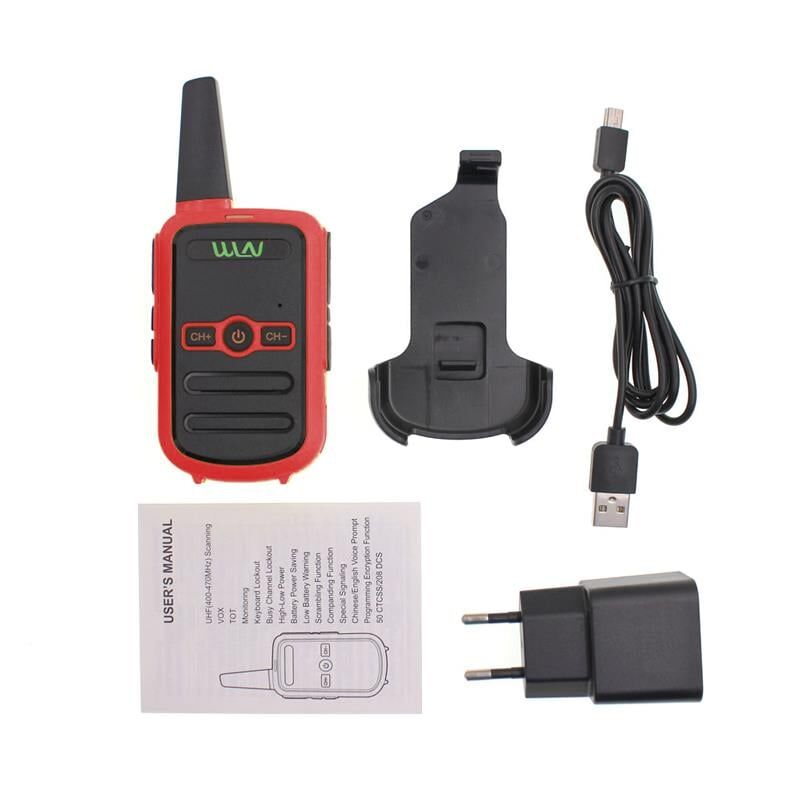 WLN KD-C51 16 KANAL KIRMIZI KASA ŞARJ ALETİ DAHİL TEKLİ TELSİZ (3-5 KM)