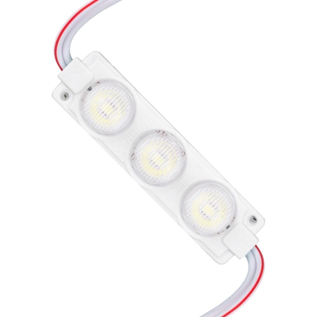 12 Volt 3 Watt Beyaz LED Modül - 74X20 Mm - 3030 Çip