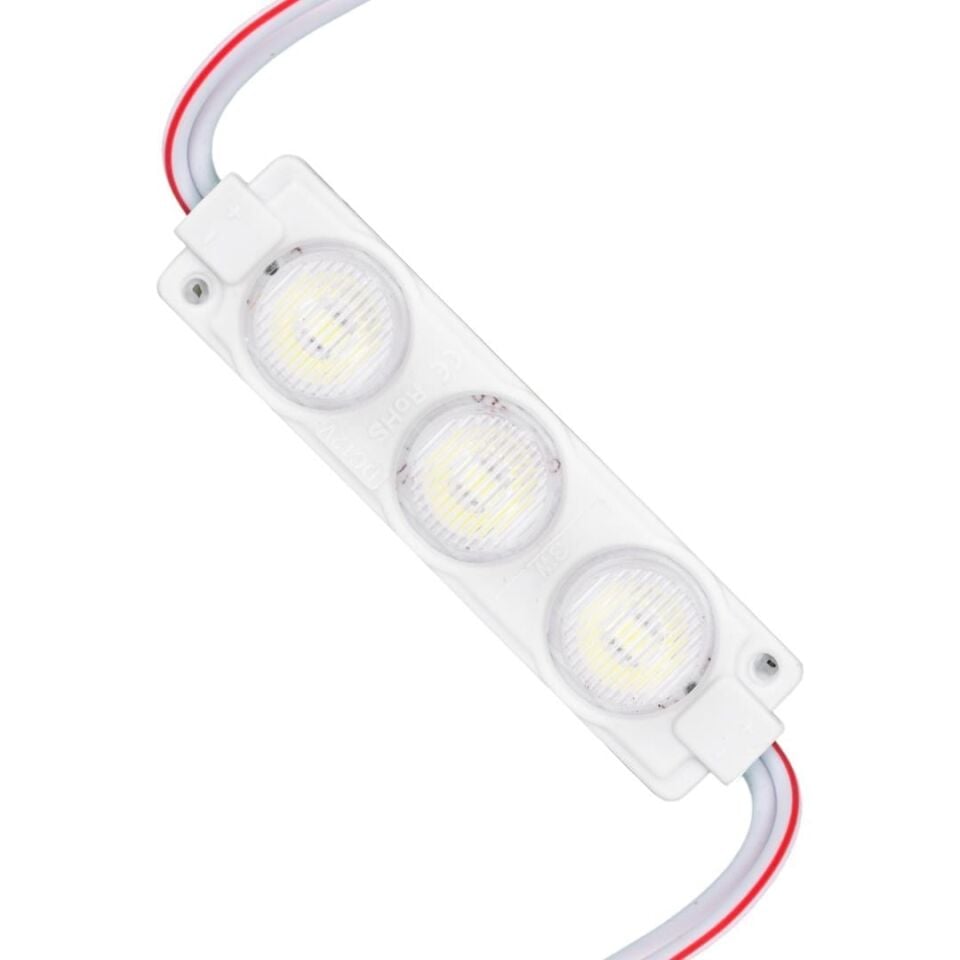 12 Volt 3 Watt Beyaz LED Modül - 74X20 Mm - 3030 Çip