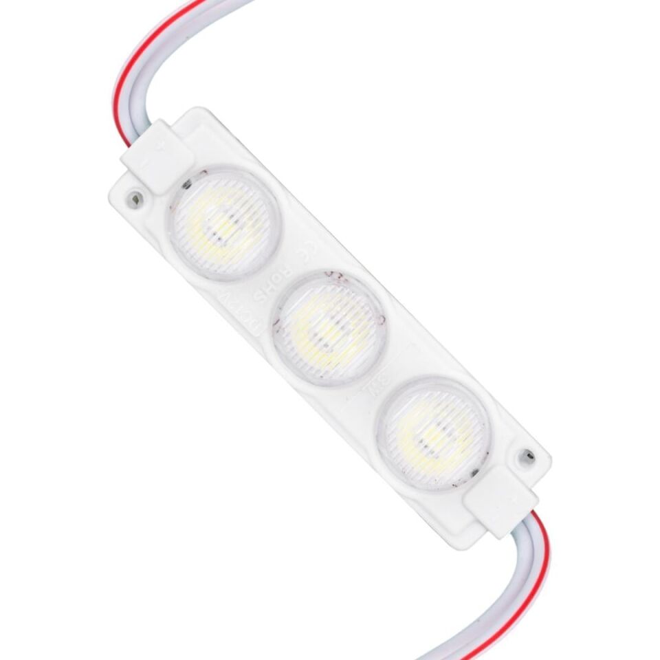 12 Volt 3 Watt Beyaz LED Modül - 74X20 Mm - 3030 Çip