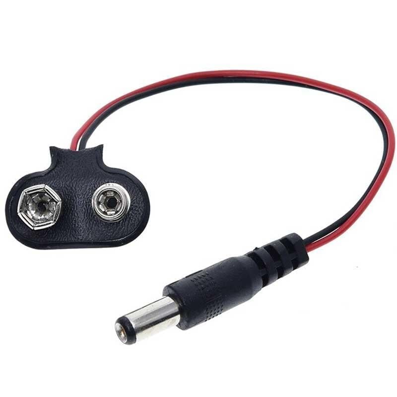 9 Volt 2.1 Mm Jacklı Pil Başlığı 15Cm Kablolu 9V Pil Takma Soketi Adaptör Jack Soket Uçlu IC-232A