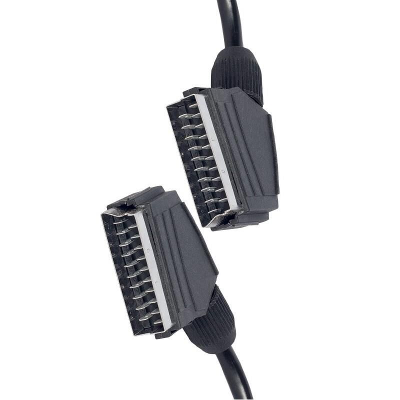 Ayt Elektromer 1.2 Metre 7 Mm Tırnaklı Scart Scart Kablo Tüplü Televizyon Uydu Cihazı Kablosu Scart Kablo