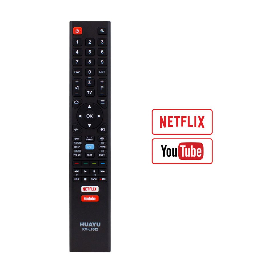 HUAYU RM-L1662 NETFLIX-YOUTUBE TUŞLU UNIVERSAL LCD LED TV KUMANDA