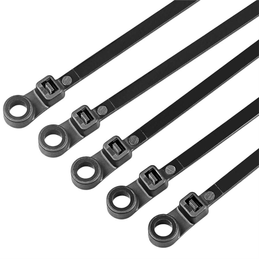 Ayt Powermaster Pm-26328 Delikli Siyah Kablo Bağı 3.6x200 mm 100 Lü Paket Kablo Klips Klemens Cırt