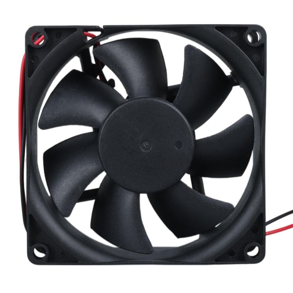 Class CF-241 DC12V 80x80x25mm Aksiyel Fan 20 cm Siyah Kırmızı Güç Kablolu Bilgisayar Soğutucu Fan
