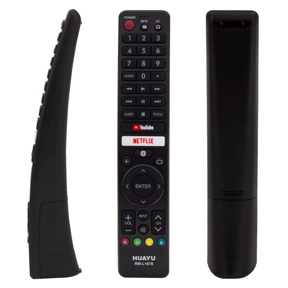 Huayu RM-L1678 Sharp Netflix-Youtube Tuşlu Lcd-Led Tv Kumanda Televizyon Kumandası