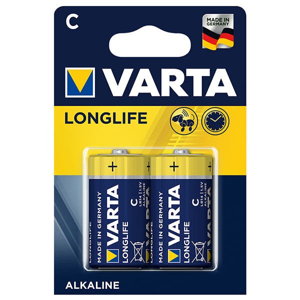 Varta Longlife Power Alkalin Orta C Boy Pil 2'li