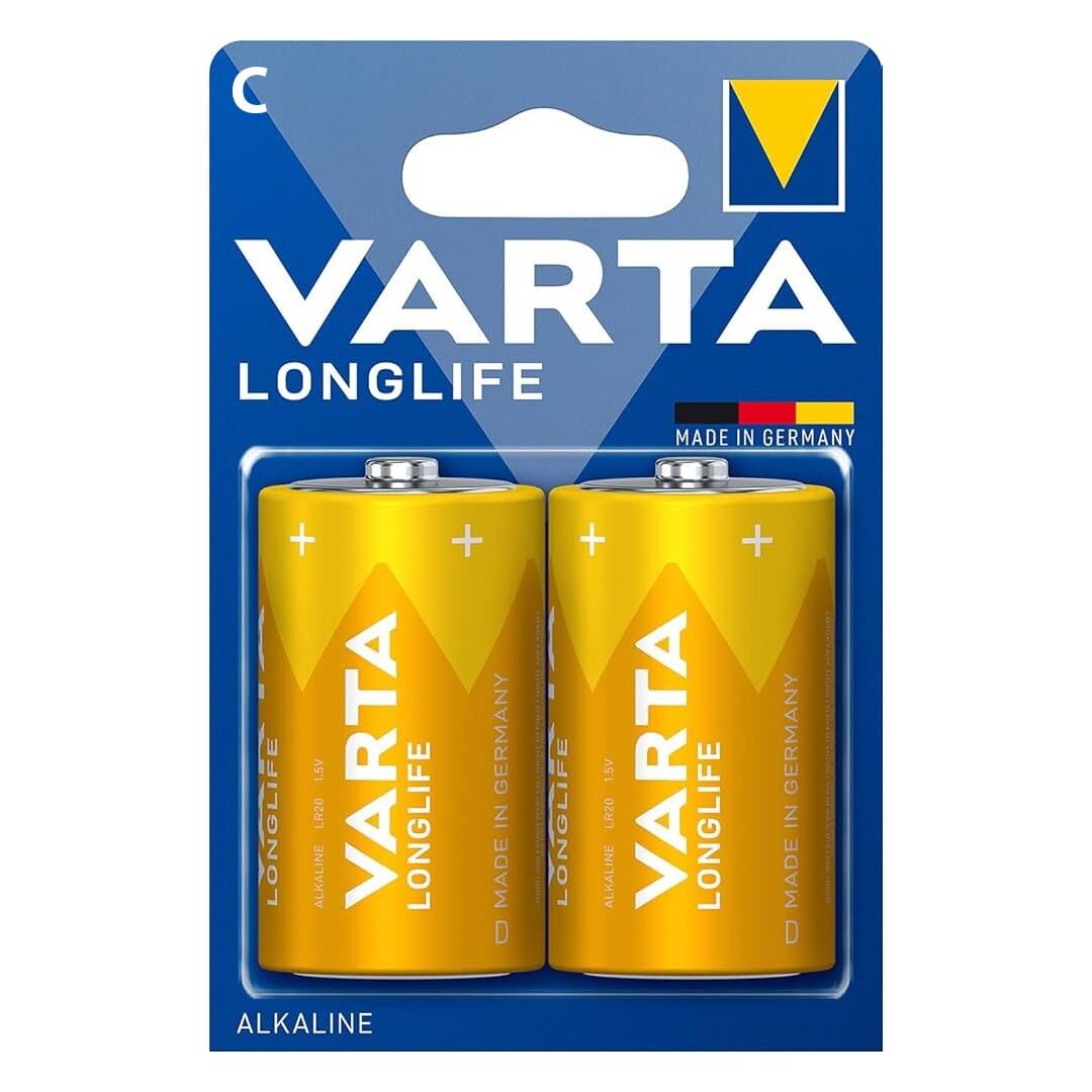 Varta Longlife Power Alkalin Orta C Boy Pil 2'li