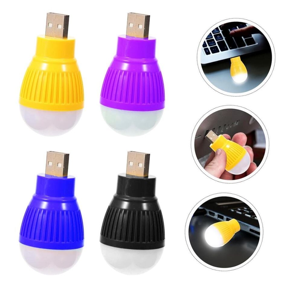 Usb Mini Gece Lambası Aydınlatma Oto Kamp Lambası Usb İle Yanan Led Lamba