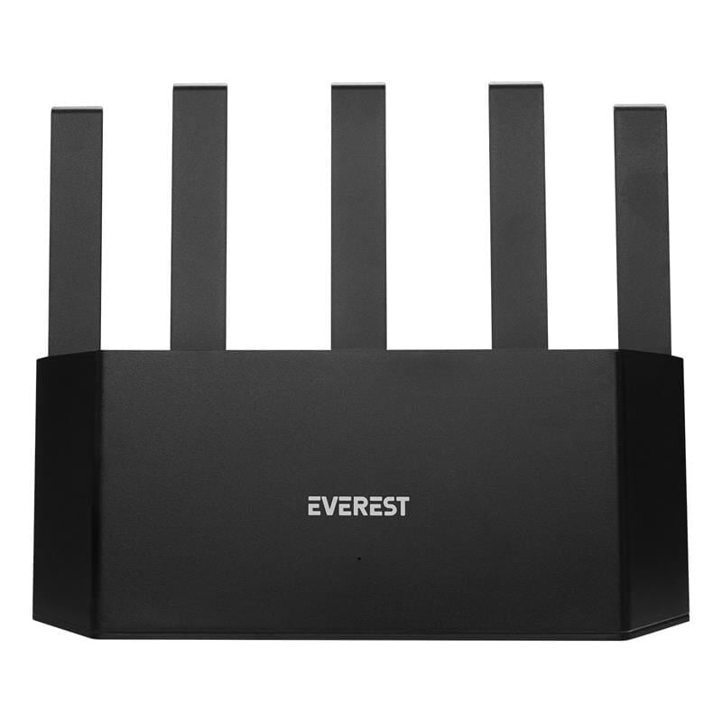 Everest EWR-X3000MBPS-V1 X3000mbps Dualband 5*6Dbi 1 Wan Port + 3 Lan Port Wi-Fi 6 Wisp+Ap+Repeater Destekli Kablosuz Wifi Router