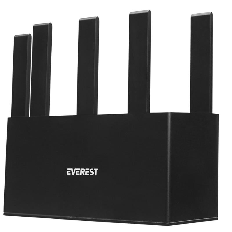 Everest EWR-X3000MBPS-V1 X3000mbps Dualband 5*6Dbi 1 Wan Port + 3 Lan Port Wi-Fi 6 Wisp+Ap+Repeater Destekli Kablosuz Wifi Router