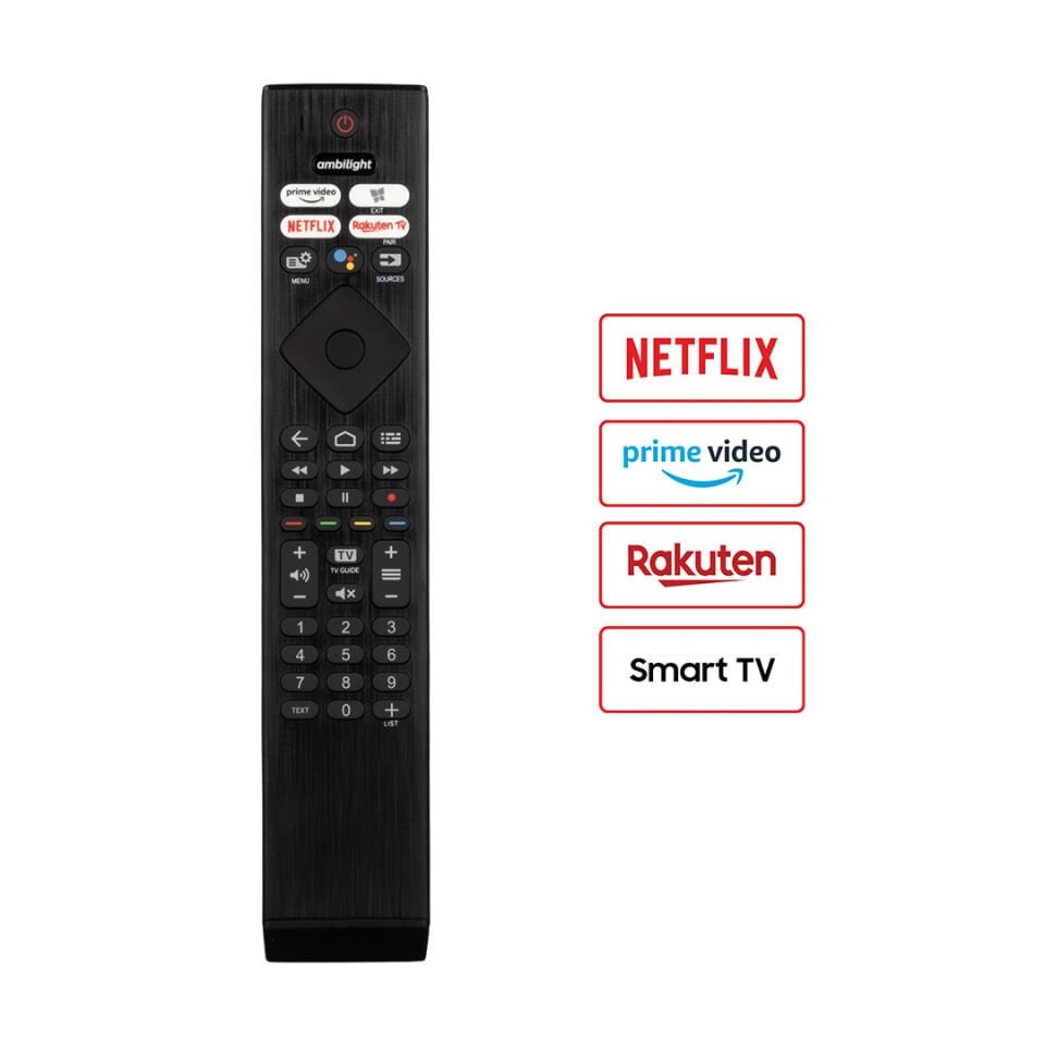Huayu Kl Philips Ph-v4 Netflix Rakuten Tv Prime Video Tuşlu Ses Komutlu Lcd Led Tv Kumandası Uzaktan Kumanda