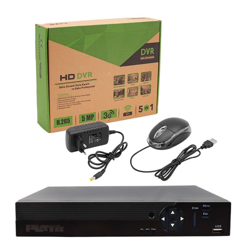PLATO PL-21064 8 KANAL 6IN1 1080N 5 MP DESTEKLİ DVR KAYIT CİHAZI (H265)