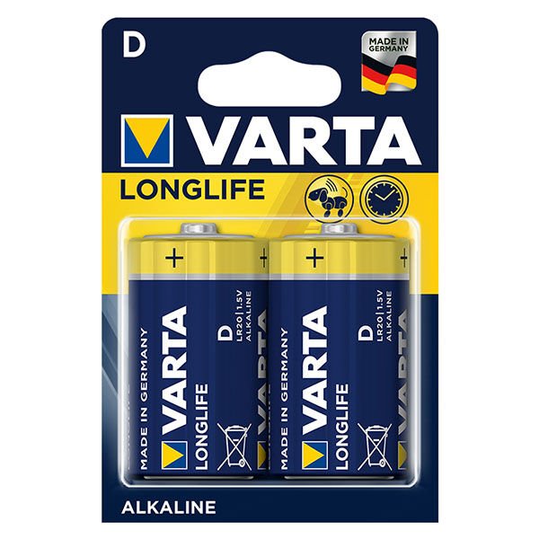 Varta Longlife Power Alkalin Büyük D Boy Pil 2'li