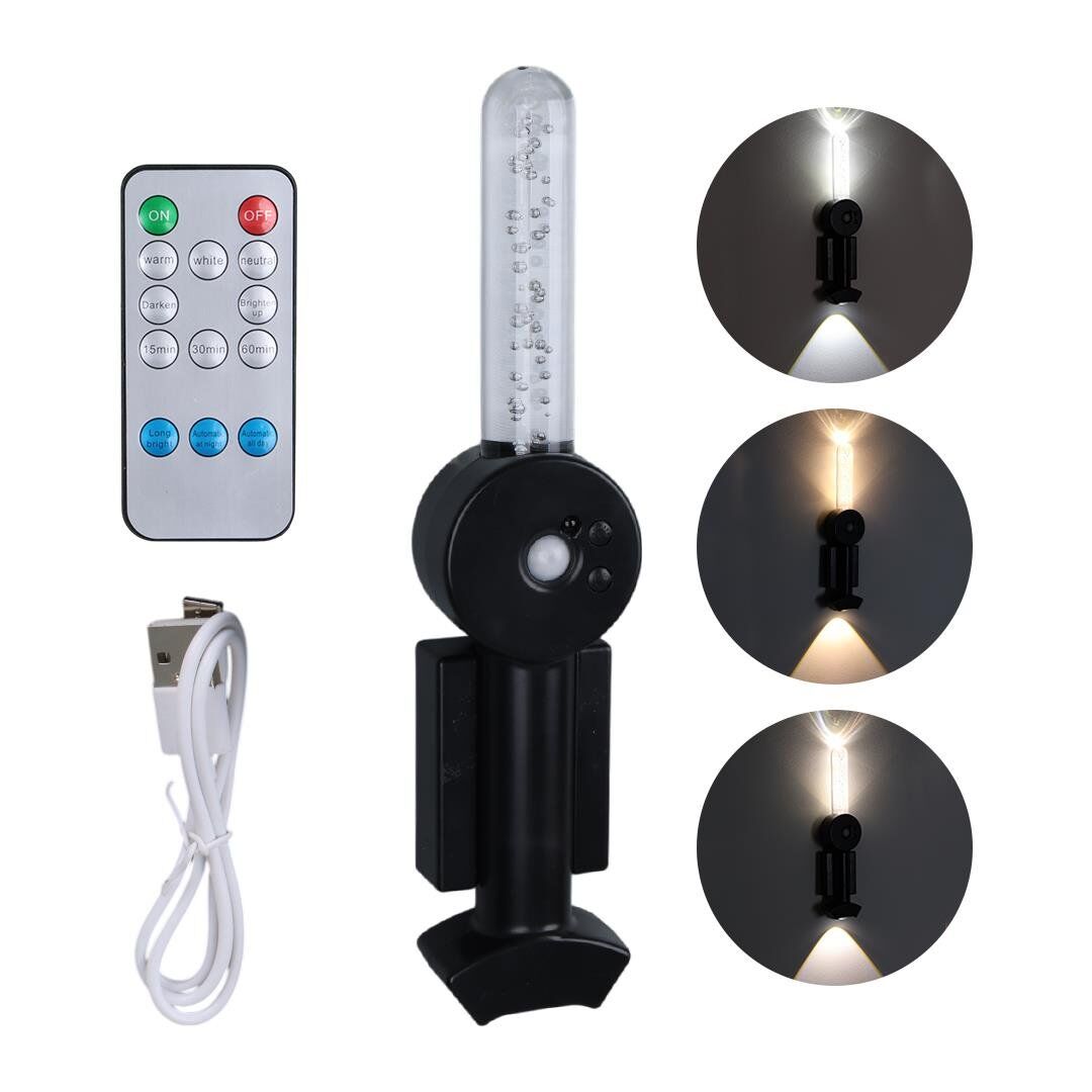 Ayt Ledx Mıktanıslı Rgb Renkli Usb Şarjlı 800 Mah 3 Kademeli Işıklı Sensörlü Duvar Aplik Led Aydınlatma Gece Lambası