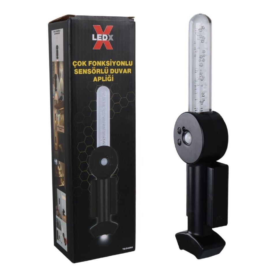 Ayt Ledx Mıktanıslı Rgb Renkli Usb Şarjlı 800 Mah 3 Kademeli Işıklı Sensörlü Duvar Aplik Led Aydınlatma Gece Lambası