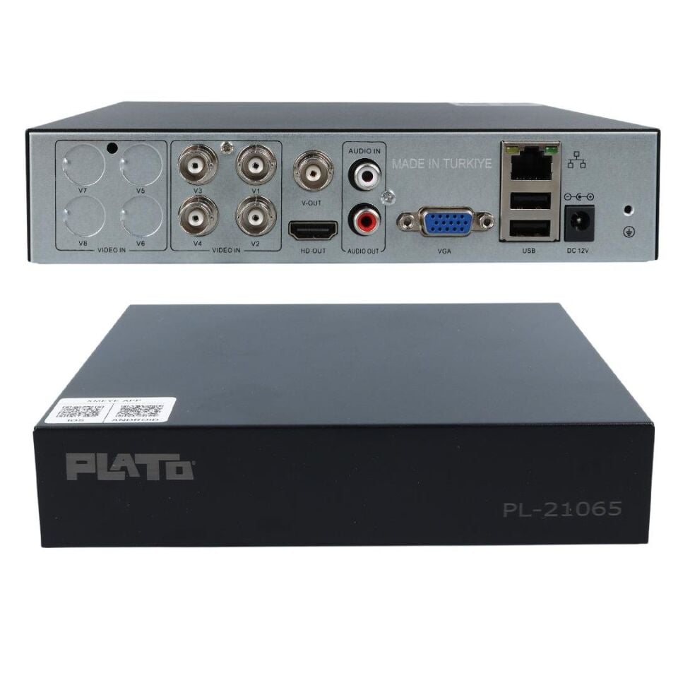 Ayt Plato PL-21065 6in1 4 Kanal 1080N Dvr Kayıt Cihazı Güvenlik Kamerası Kayıt Cihazı 5 Pm Destekli