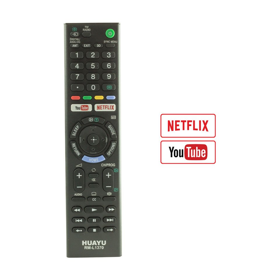 Ayt Sony Uyumlu RM-L1370EU Youtube Netflix Tuşlu Lcd Led Tv Kumandası Uzaktan Kumanda
